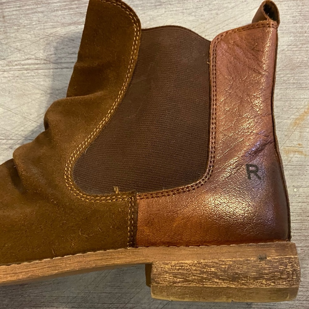 ROAN by Bed Stu MADDIE Brown Suede Leather Chelsea Boots! Hand Finished Sz 9 - Picture 5 of 9